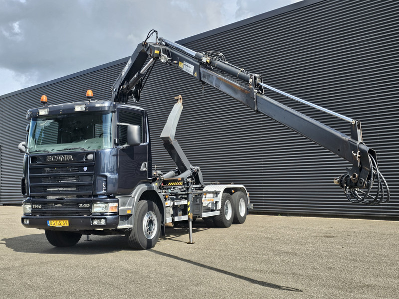 Scania R114.340 6x2 / HIAB CRANE + 25T HOOKLIFT - Multibasculante camión, Camión grúa: foto 2 Scania R114.340 6x2 / HIAB CRANE + 25T HOOKLIFT - Multibasculante camión, Camión grúa: foto 2