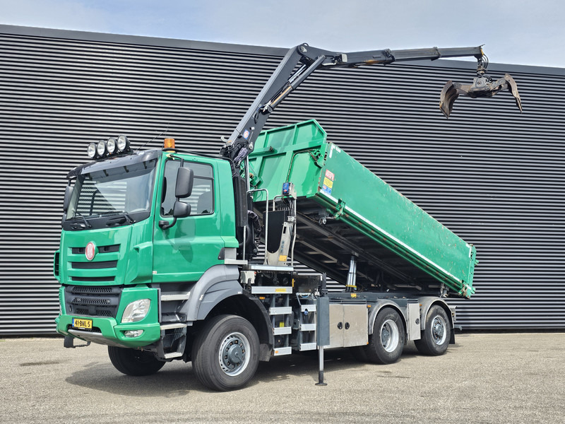 Tatra 6X6 / T158/II / 2 SIDE TIPPER - HMF Z CRANE - Volquete camión, Camión grúa: foto 1 Tatra 6X6 / T158/II / 2 SIDE TIPPER - HMF Z CRANE - Volquete camión, Camión grúa: foto 1