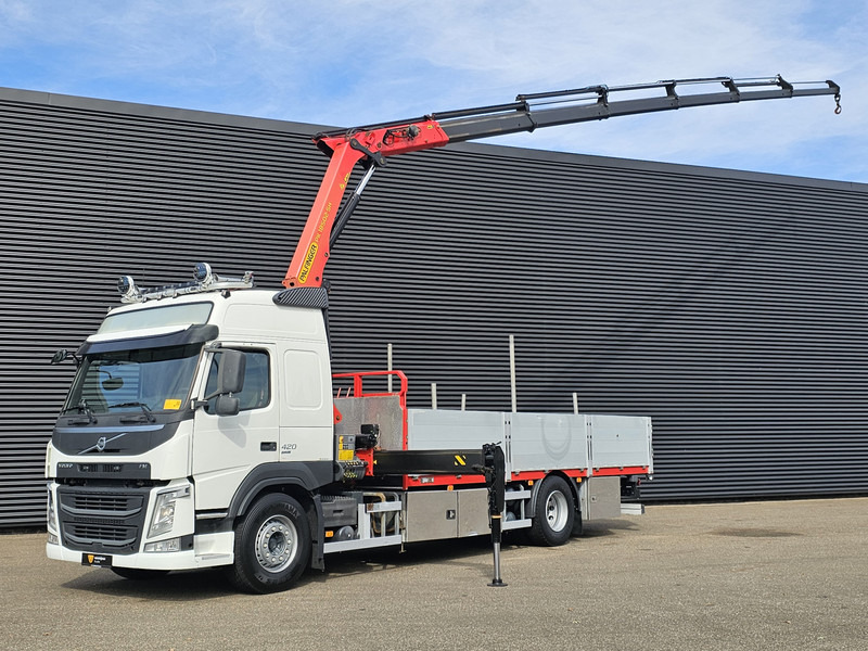 Volvo FM420 4x2 / PALFINGER 18502 - 17 mtr / CRANE / KRAN - Camión caja abierta, Camión grúa: foto 1 Volvo FM420 4x2 / PALFINGER 18502 - 17 mtr / CRANE / KRAN - Camión caja abierta, Camión grúa: foto 1