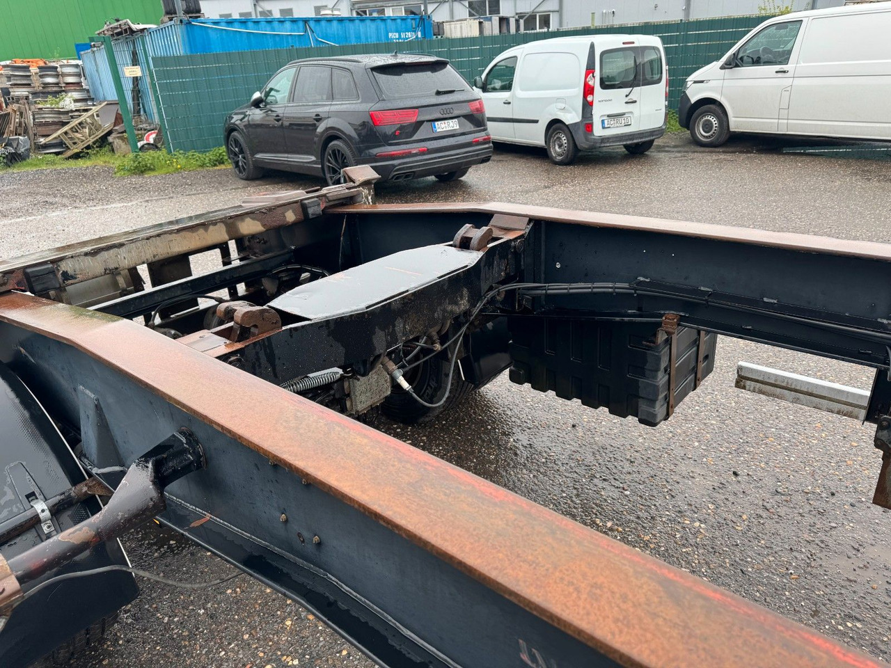 Remolque multilift/ Portacontenedores de cadenas Hüffermann 2 Achs Abrollanhänger mit Schlitten: foto 10 Remolque multilift/ Portacontenedores de cadenas Hüffermann 2 Achs Abrollanhänger mit Schlitten: foto 10