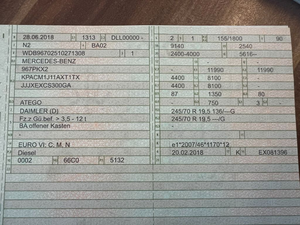 Mercedes-Benz 1221 4X2 offene Pritsche Mercedes-Benz 1221 4X2 offene Pritsche - Camión caja abierta: foto 2 Mercedes-Benz 1221 4X2 offene Pritsche Mercedes-Benz 1221 4X2 offene Pritsche - Camión caja abierta: foto 2