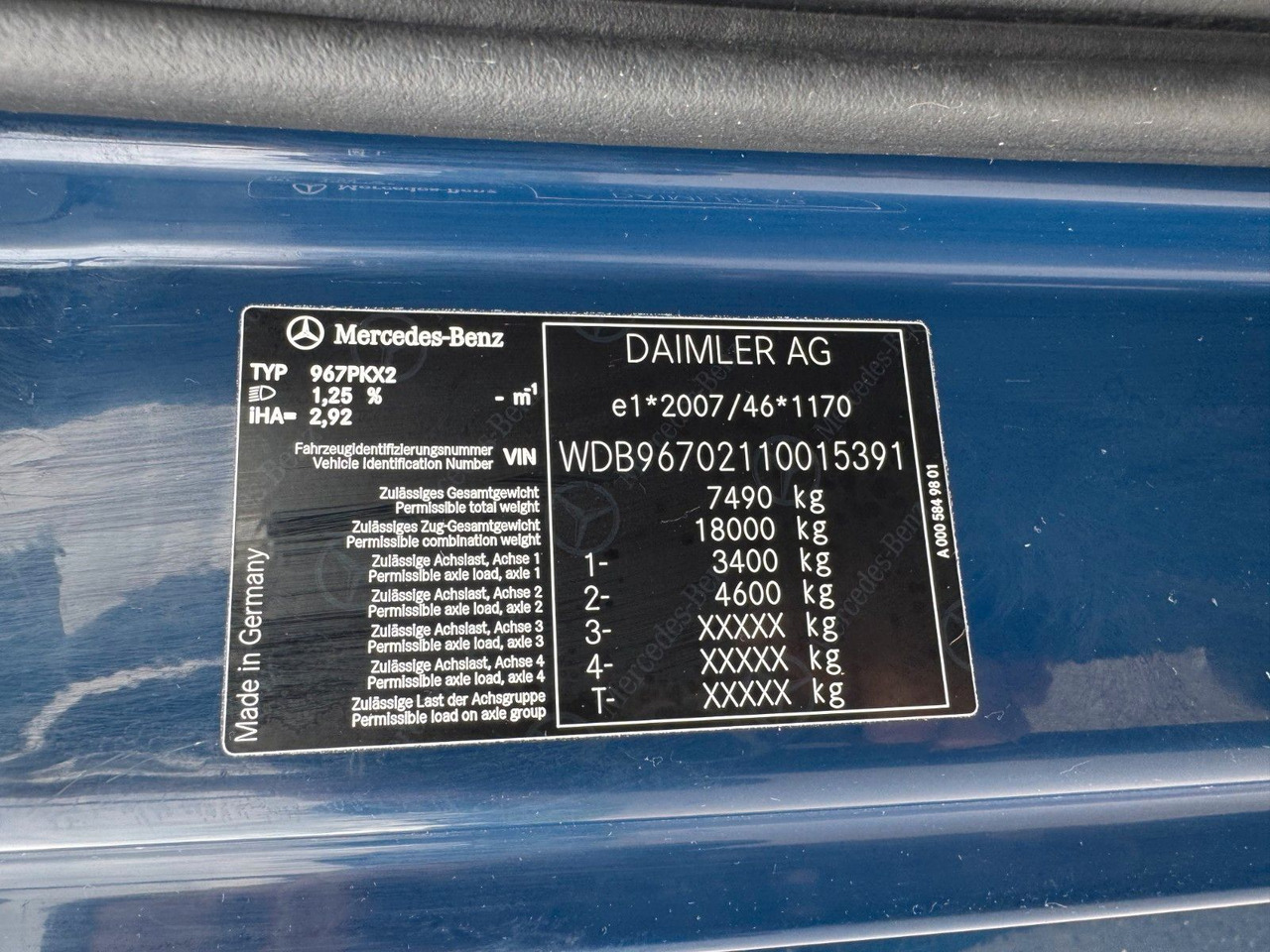 Mercedes-Benz 818 4X2 Pritsche original Kilometer - Caja abierta furgoneta: foto 3 Mercedes-Benz 818 4X2 Pritsche original Kilometer - Caja abierta furgoneta: foto 3