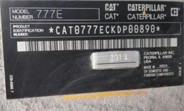 CAT 777E - Dúmper rígido: foto 5 CAT 777E - Dúmper rígido: foto 5