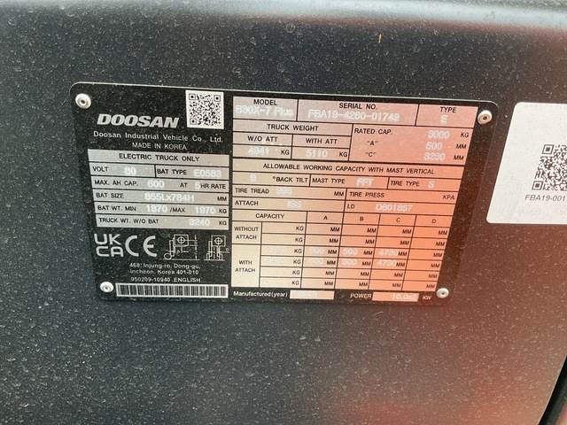 Doosan B30X-7 PLUS - Carretilla elevadora eléctrica: foto 5 Doosan B30X-7 PLUS - Carretilla elevadora eléctrica: foto 5