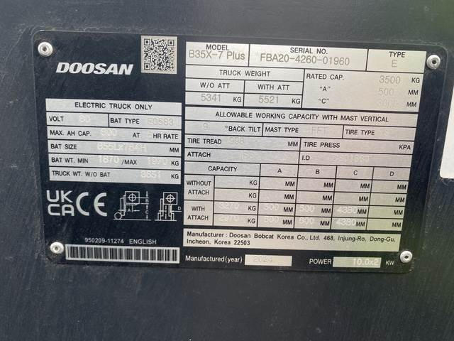 Doosan B35X-7 PLUS - Carretilla elevadora eléctrica: foto 5 Doosan B35X-7 PLUS - Carretilla elevadora eléctrica: foto 5