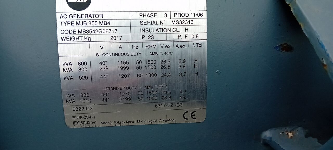 MAN MAN Generator Set Stamford 640 KW 800 KVA Diesel, 2017 Model, 931 HP, 8000 kg, Low Hours, For Sale in Poland - Generador industriale: foto 5 MAN MAN Generator Set Stamford 640 KW 800 KVA Diesel, 2017 Model, 931 HP, 8000 kg, Low Hours, For Sale in Poland - Generador industriale: foto 5