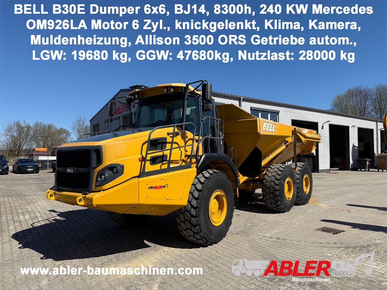 Bell B30E Dumper Knickgelenkt 6x6 Kamera TOP - Dúmper articulado: foto 1 Bell B30E Dumper Knickgelenkt 6x6 Kamera TOP - Dúmper articulado: foto 1