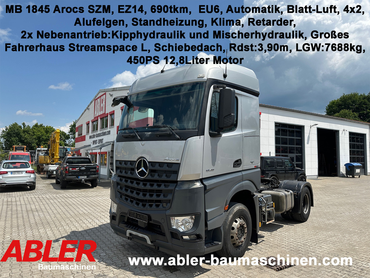 Mercedes-Benz 1845 Arocs SZM Kipphydraulik Mischerantrieb - Cabeza tractora: foto 1 Mercedes-Benz 1845 Arocs SZM Kipphydraulik Mischerantrieb - Cabeza tractora: foto 1