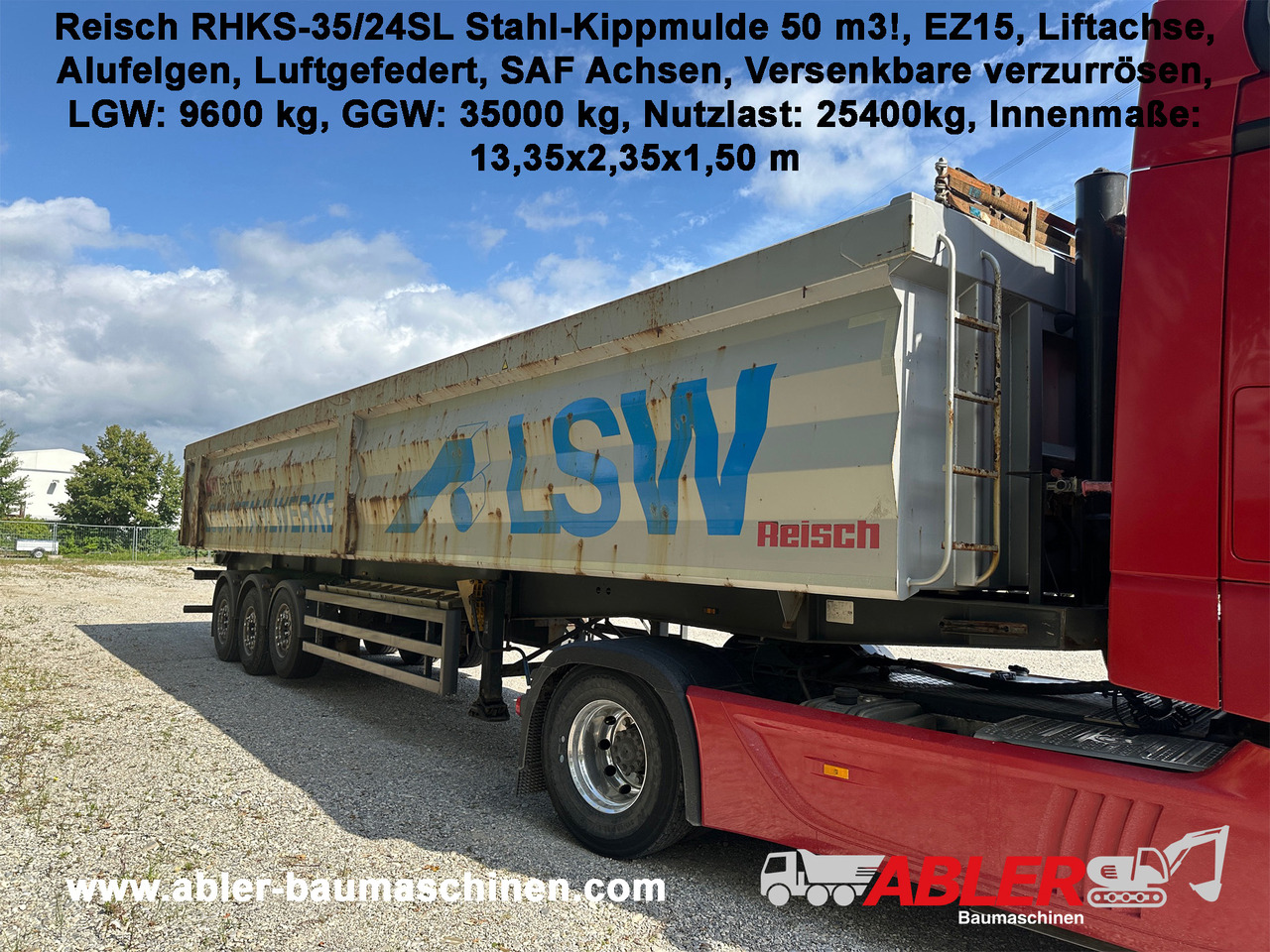 Reisch RHKS-35/24SL Stahl Kippmulde 50 m3 Metallschrott - Volquete semirremolque: foto 1 Reisch RHKS-35/24SL Stahl Kippmulde 50 m3 Metallschrott - Volquete semirremolque: foto 1
