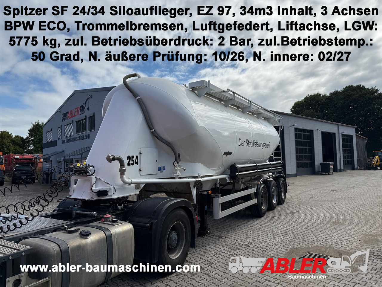 Spitzer SF24/34 3-Achs Siloauflieger - Semirremolque silo: foto 1 Spitzer SF24/34 3-Achs Siloauflieger - Semirremolque silo: foto 1