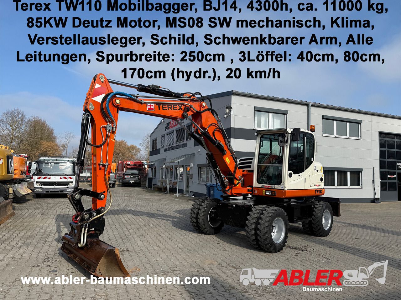 Terex TW110 Mobilbagger SW alle Leitungen - Excavadora: foto 1 Terex TW110 Mobilbagger SW alle Leitungen - Excavadora: foto 1