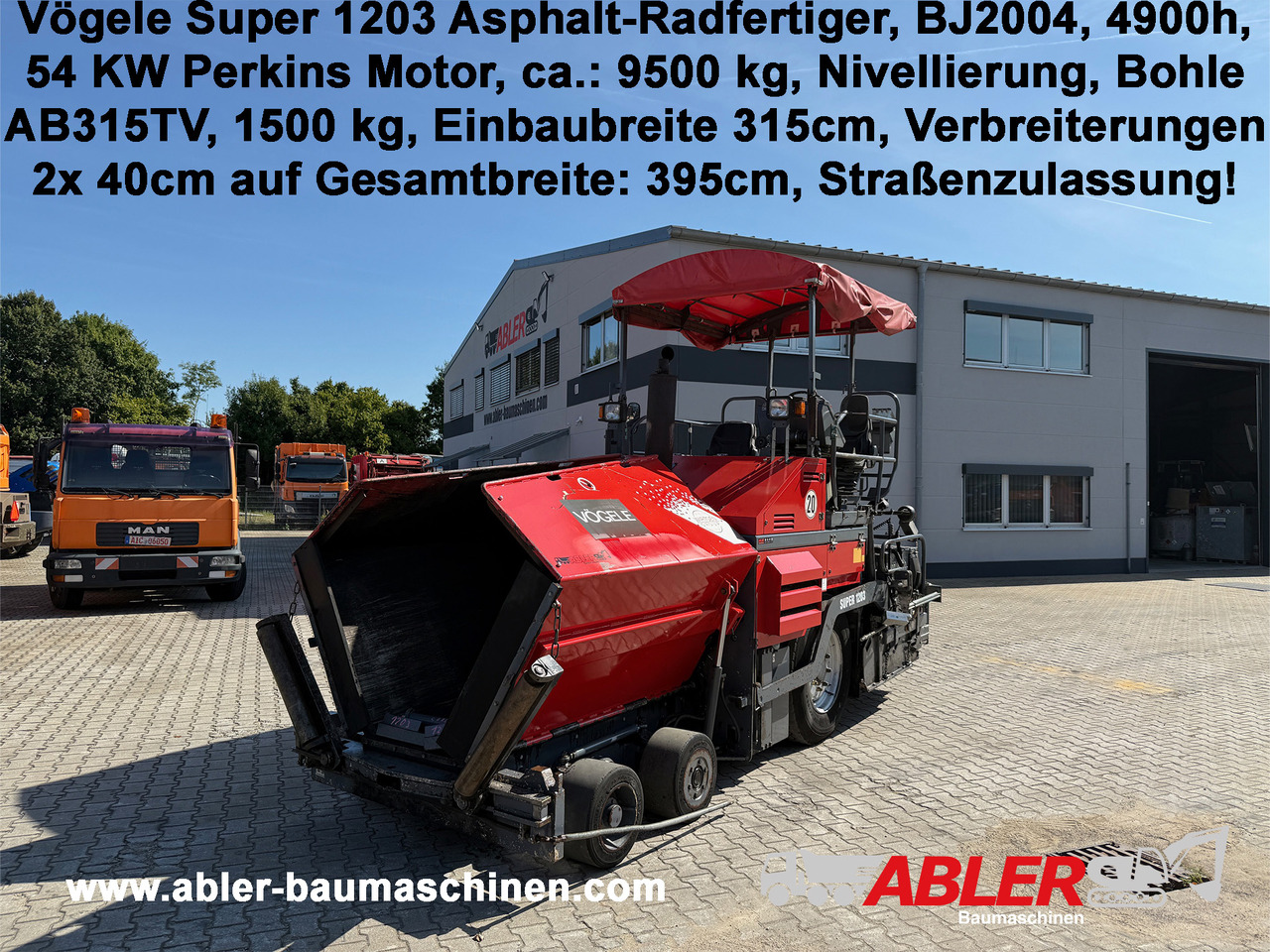 Vögele Super 1203 Asphalt-Radfertiger - Pavimentadora de asfalto: foto 1 Vögele Super 1203 Asphalt-Radfertiger - Pavimentadora de asfalto: foto 1