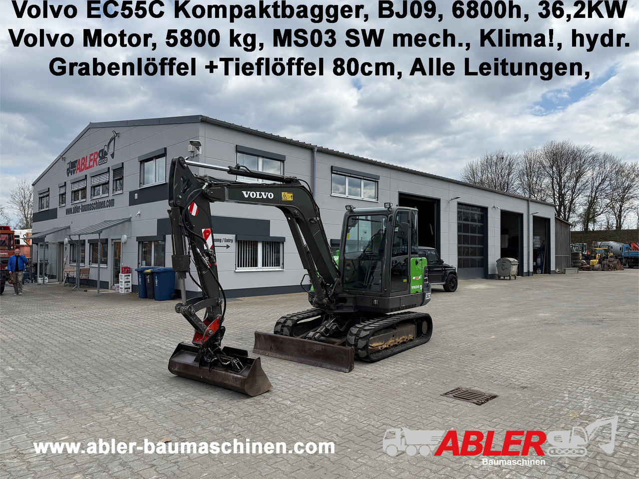 Volvo EC55C Kompaktbagger MS03 Klima - Excavadora: foto 1 Volvo EC55C Kompaktbagger MS03 Klima - Excavadora: foto 1