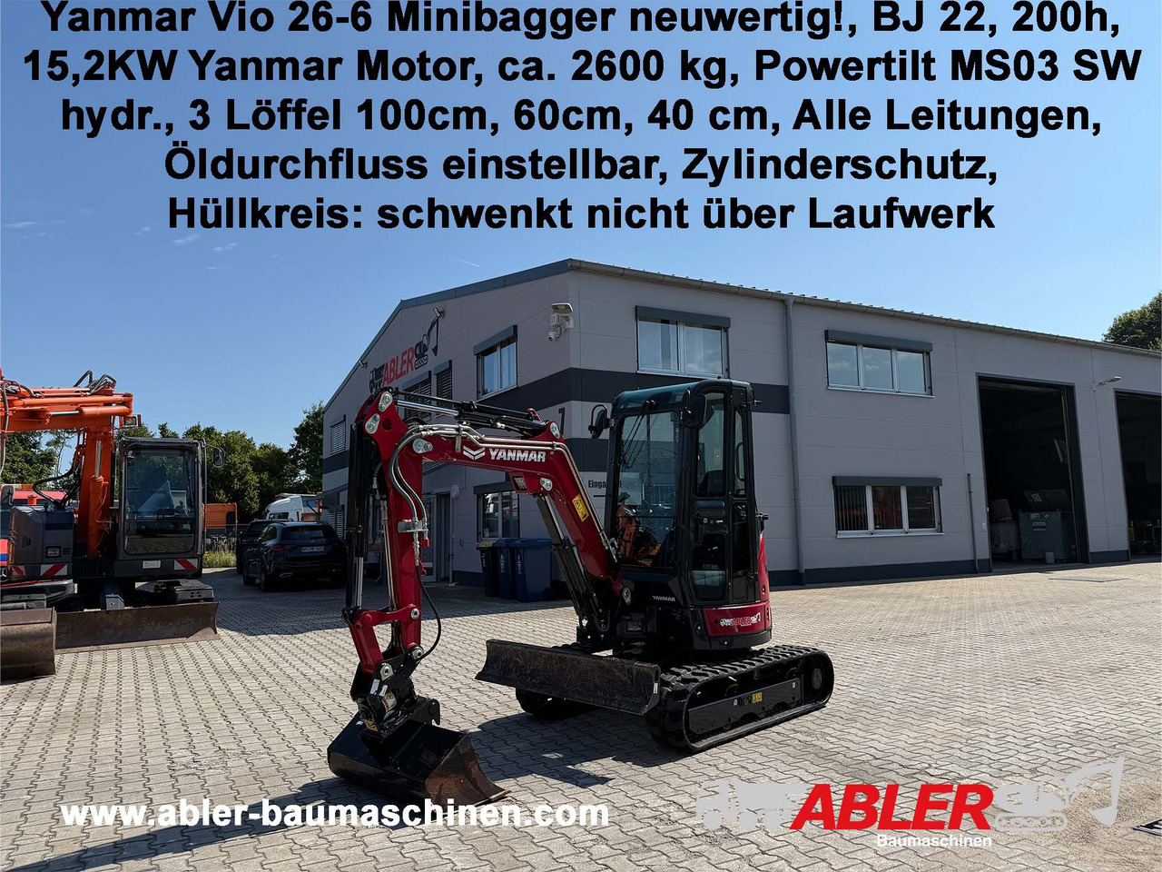 Yanmar VIO 26-6 Minibagger MS03 Powertilt 200 h - Excavadora: foto 1 Yanmar VIO 26-6 Minibagger MS03 Powertilt 200 h - Excavadora: foto 1