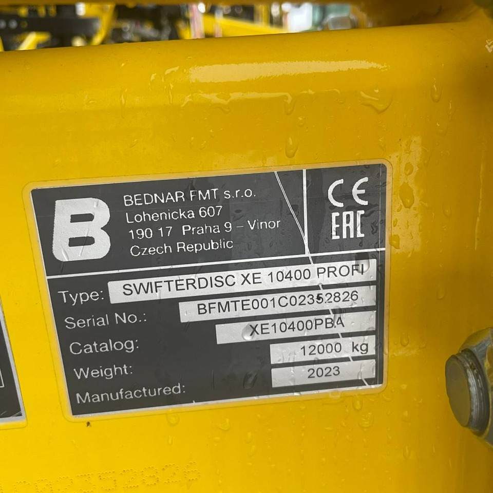 Bednar SWIFTERDISC XE 10400 PROFI - Rastras: foto 3 Bednar SWIFTERDISC XE 10400 PROFI - Rastras: foto 3