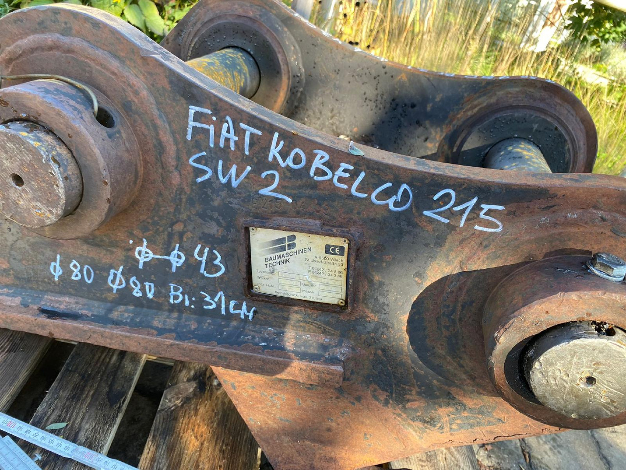 Fiat-Kobelco E 215 - Acoplamiento rápido para Maquinaria de construcción: foto 4 Fiat-Kobelco E 215 - Acoplamiento rápido para Maquinaria de construcción: foto 4