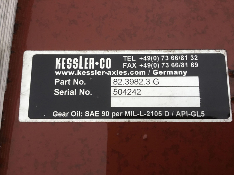 KESSLER axle - Eje y piezas para Grúa: foto 5 KESSLER axle - Eje y piezas para Grúa: foto 5