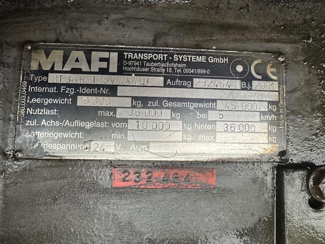 Tractor industrial Mafi MT 36R 175V DL: foto 13 Tractor industrial Mafi MT 36R 175V DL: foto 13