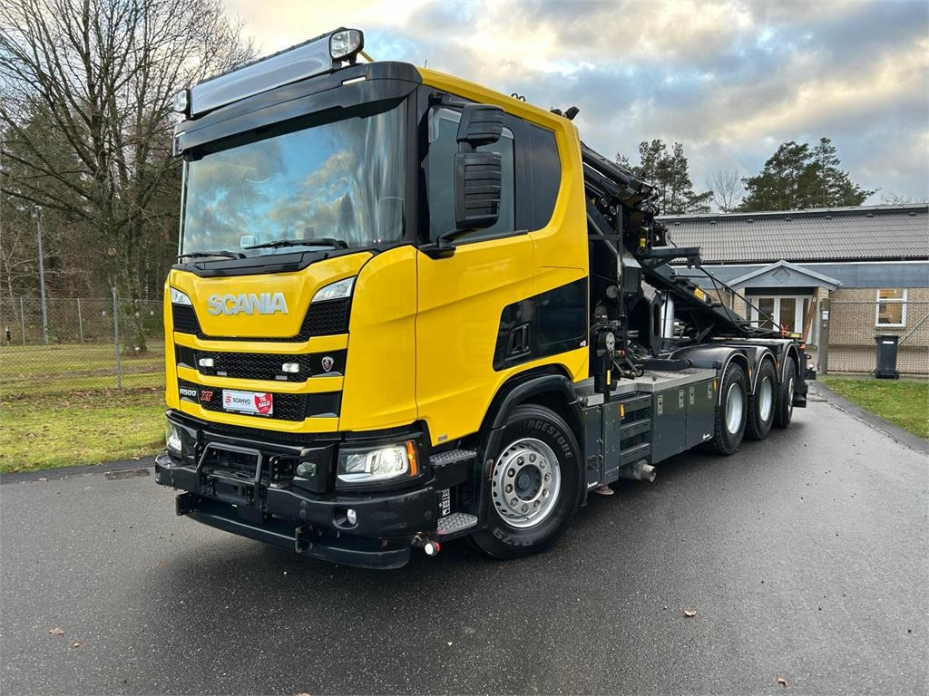 Scania R500 XT B 8x4*4 NA - Hiab 408 E6 + jib - Portacontenedor de cadenas camión: foto 1 Scania R500 XT B 8x4*4 NA - Hiab 408 E6 + jib - Portacontenedor de cadenas camión: foto 1