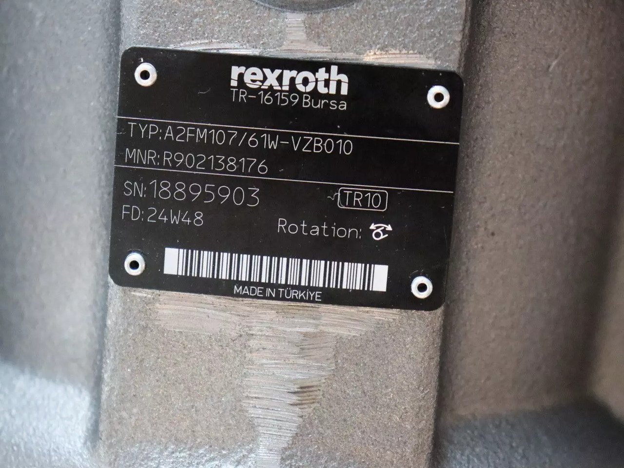 REXROTH A2FM107/61W-VZB010 - Motor hidráulico para Maquinaria de construcción: foto 5 REXROTH A2FM107/61W-VZB010 - Motor hidráulico para Maquinaria de construcción: foto 5