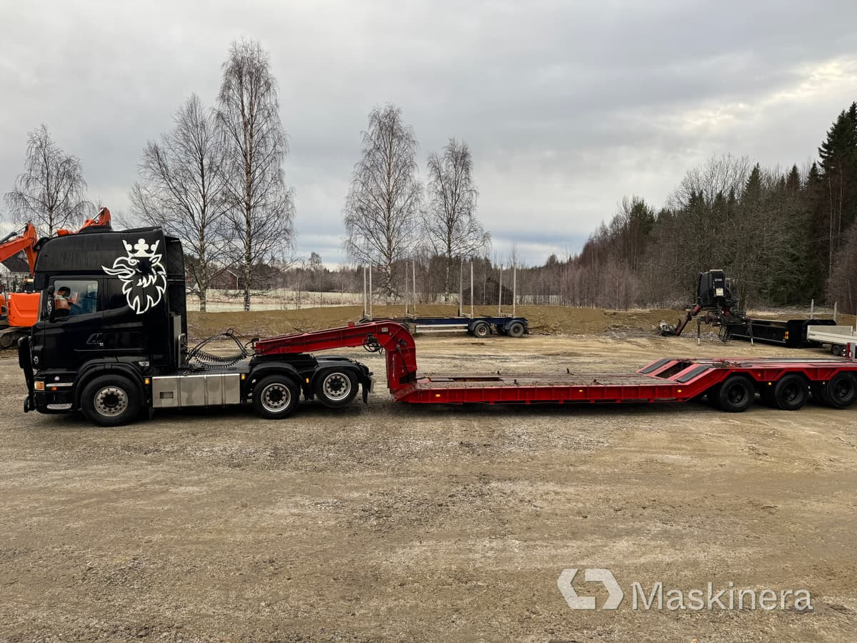 Scania R 620, Hafo H35 Plsbo Lastbil Scania R 620 med maskintrailer - Cabeza tractora, Portavehículos semirremolque: foto 2 Scania R 620, Hafo H35 Plsbo Lastbil Scania R 620 med maskintrailer - Cabeza tractora, Portavehículos semirremolque: foto 2