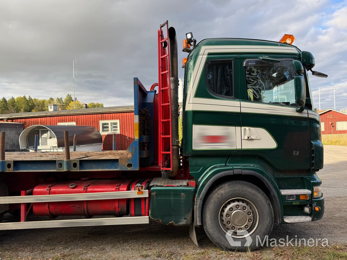 Lastväxlare Scania R420 6X4 Tridem med maskinflak och grusflak - Multibasculante camión: foto 4 Lastväxlare Scania R420 6X4 Tridem med maskinflak och grusflak - Multibasculante camión: foto 4
