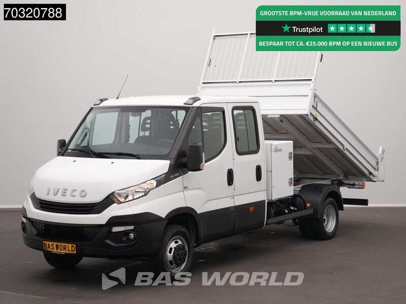 Iveco Daily 35C14 Dubbel Cabine Kipper met Kist Dubbellucht 3,5t Trekhaak Airco Cruise Euro6 Tipper Benne Kieper Airco Trekhaak Cruise contr - Volquete furgoneta: foto 1 Iveco Daily 35C14 Dubbel Cabine Kipper met Kist Dubbellucht 3,5t Trekhaak Airco Cruise Euro6 Tipper Benne Kieper Airco Trekhaak Cruise contr - Volquete furgoneta: foto 1