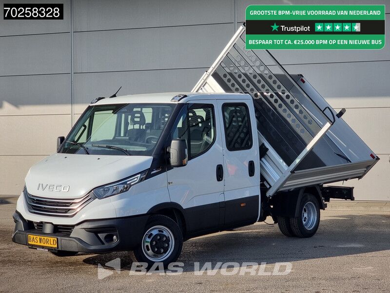Iveco Daily 35C21 BPM VRIJ! 3-Zijdige Kipper Dubbel Cabine 210PK 3.0L Dubbellucht 3,5t Trekhaak ACC Airco LED Camera CarPlay Euro6 Tipper Be - Volquete furgoneta: foto 1 Iveco Daily 35C21 BPM VRIJ! 3-Zijdige Kipper Dubbel Cabine 210PK 3.0L Dubbellucht 3,5t Trekhaak ACC Airco LED Camera CarPlay Euro6 Tipper Be - Volquete furgoneta: foto 1