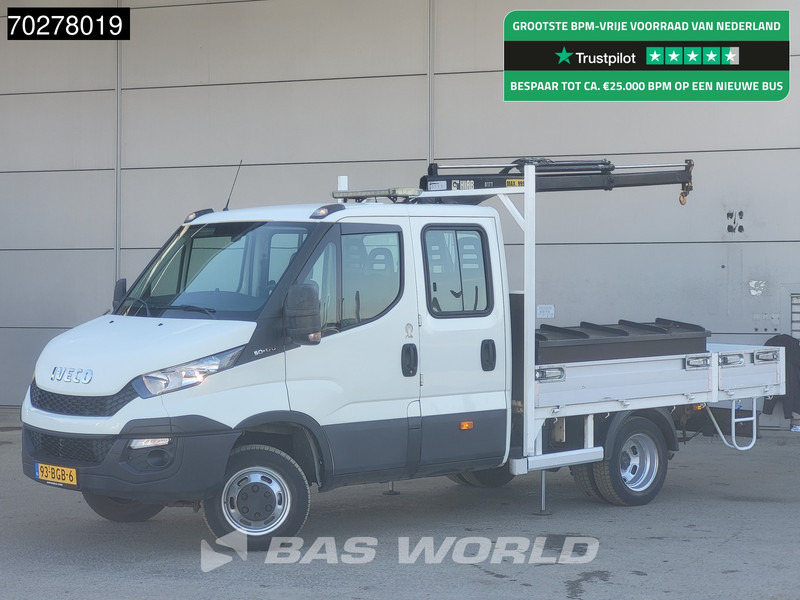 Iveco Daily 50C17 3.0L Automaat DC Open laadbak Kraan Hiab 017T-2 Airco APK 10-2025 Pickup Crane Kraanwagen Pritsche Airco Dubbel cabine - Caja abierta furgoneta: foto 1 Iveco Daily 50C17 3.0L Automaat DC Open laadbak Kraan Hiab 017T-2 Airco APK 10-2025 Pickup Crane Kraanwagen Pritsche Airco Dubbel cabine - Caja abierta furgoneta: foto 1