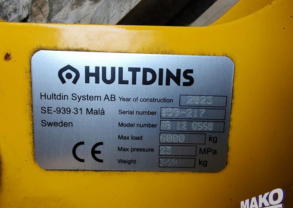Pinza de manipulación nuevo NOWY Chwytak do koparki Hultdins MG12 OilQuick S60 OQ60: foto 8