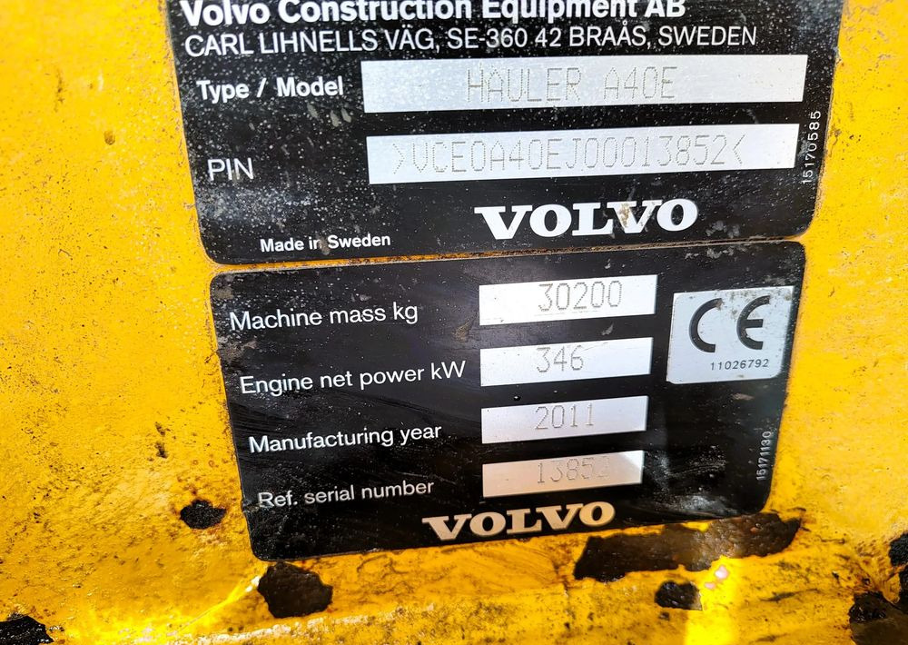 Volvo A40E - Dúmper: foto 5 Volvo A40E - Dúmper: foto 5