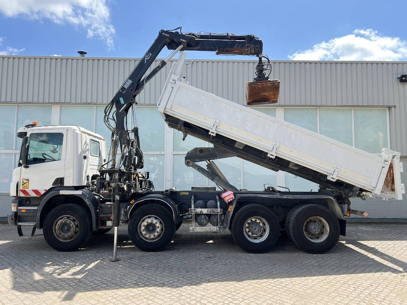 Scania P 400 8X4 KIPPER 2010 + HIAB Crane EURO 5 - Volquete camión, Camión grúa: foto 2 Scania P 400 8X4 KIPPER 2010 + HIAB Crane EURO 5 - Volquete camión, Camión grúa: foto 2
