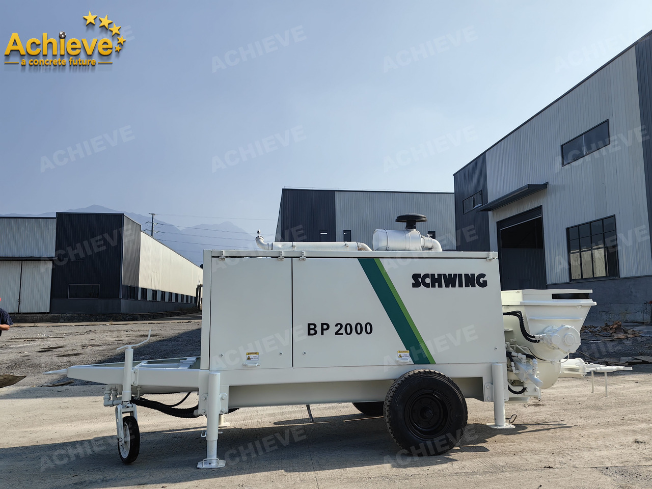 Schwing BP2000 5000kg 2008 Concrete Pump With Brand New High Quality 【ACHIEVE】 TOP CONDITION!!! - Bomba de hormigon estacionaria: foto 1 Schwing BP2000 5000kg 2008 Concrete Pump With Brand New High Quality 【ACHIEVE】 TOP CONDITION!!! - Bomba de hormigon estacionaria: foto 1