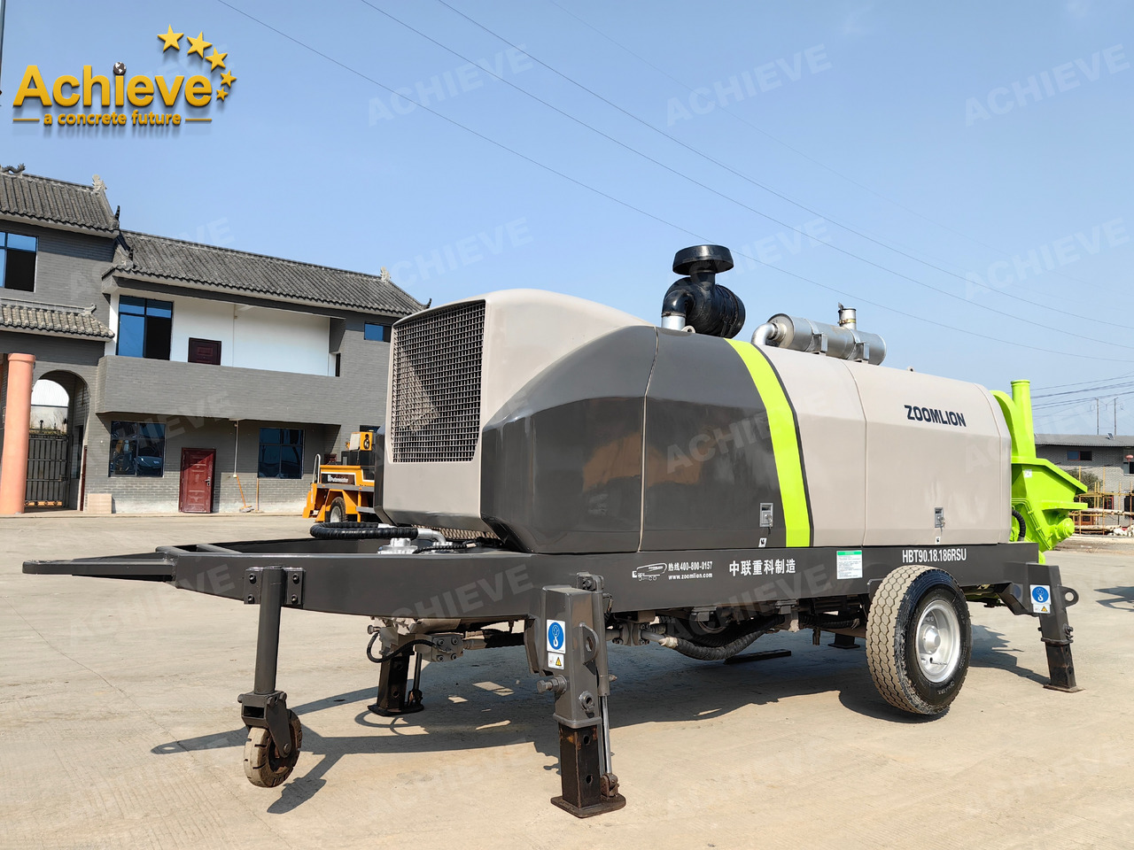 Zoomlion 2022 Zoomlion HBT 90.18.186RSU hydraulic Concrete Trailer Pump in China【ACHIEVE】TOP CONDITION!!! - Bomba de hormigon estacionaria: foto 2 Zoomlion 2022 Zoomlion HBT 90.18.186RSU hydraulic Concrete Trailer Pump in China【ACHIEVE】TOP CONDITION!!! - Bomba de hormigon estacionaria: foto 2