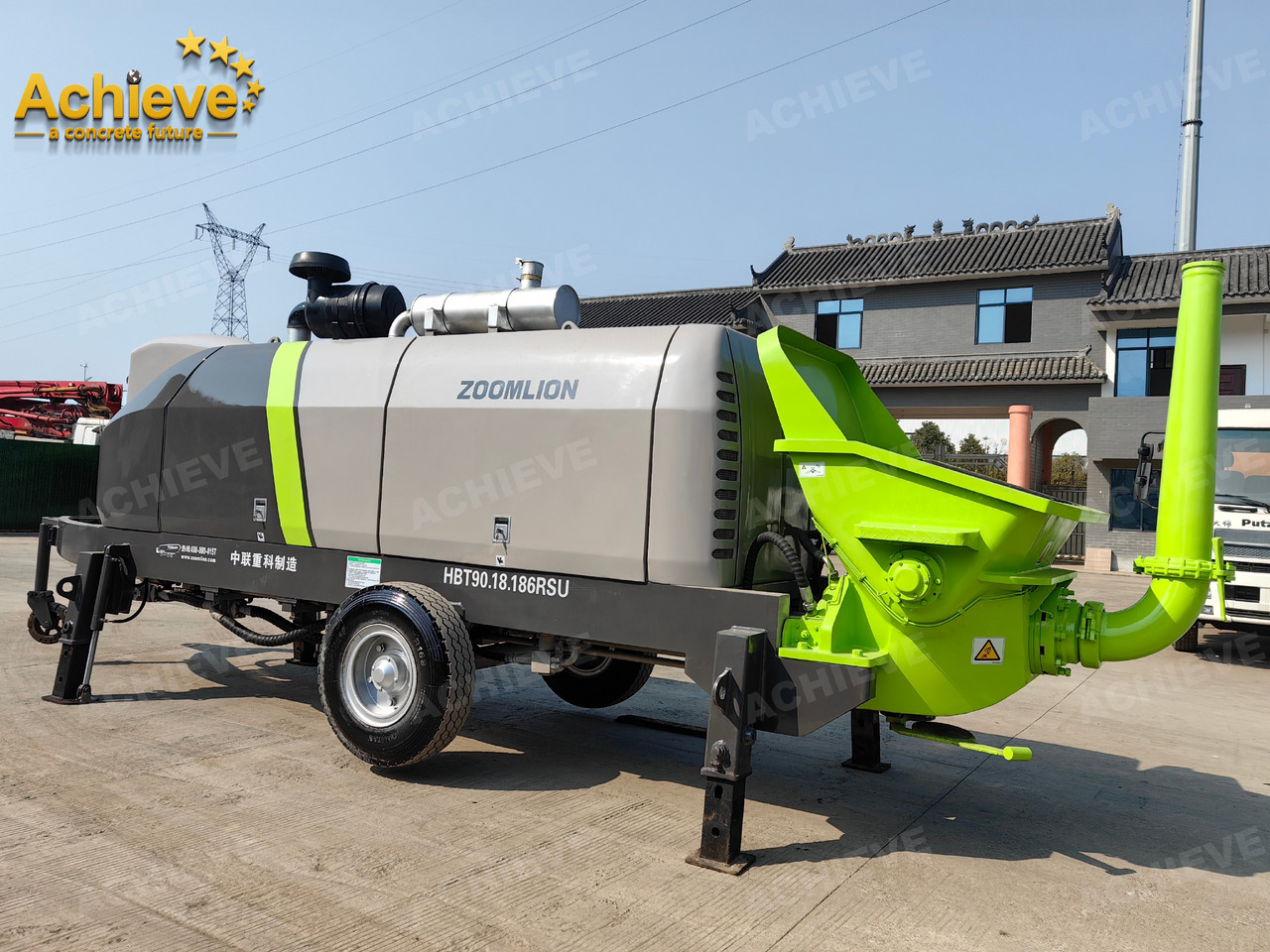 Zoomlion 2022 Zoomlion HBT 90.18.186RSU hydraulic Concrete Trailer Pump in China【ACHIEVE】TOP CONDITION!!! - Bomba de hormigon estacionaria: foto 4 Zoomlion 2022 Zoomlion HBT 90.18.186RSU hydraulic Concrete Trailer Pump in China【ACHIEVE】TOP CONDITION!!! - Bomba de hormigon estacionaria: foto 4