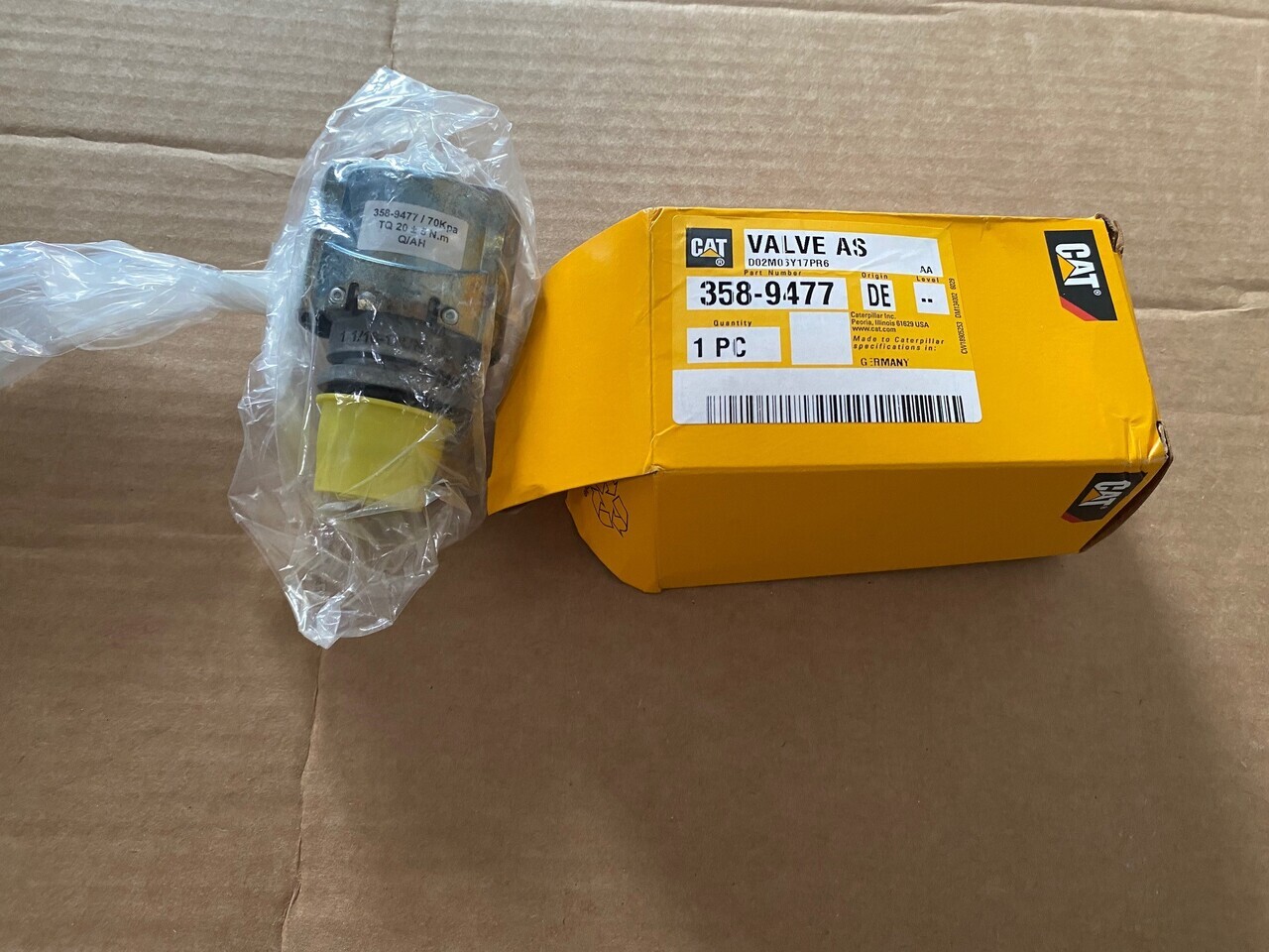 Caterpillar 6015B 6020B Valve 358-9477 3589477 - Piezas de recambio para Camión: foto 1 Caterpillar 6015B 6020B Valve 358-9477 3589477 - Piezas de recambio para Camión: foto 1