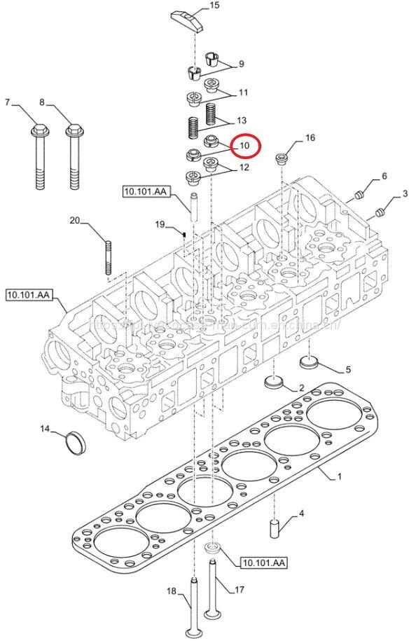FPT IVECO CASE Cursor11 F3GFE613A B001 5801863562 Valve spring support 504000042 - Válvula: foto 4 FPT IVECO CASE Cursor11 F3GFE613A B001 5801863562 Valve spring support 504000042 - Válvula: foto 4