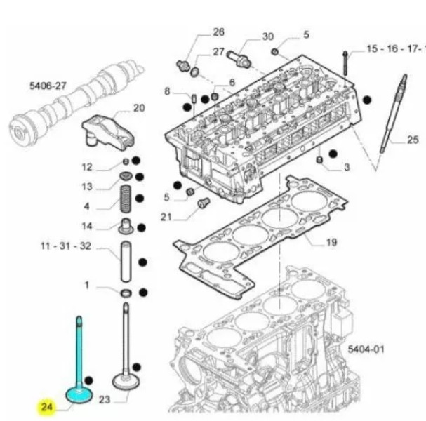 Iveco Daily Fiat Ducato F1C Exhaust Valve 504081062 - Piezas de recambio para Vehículo comercial ligero: foto 3 Iveco Daily Fiat Ducato F1C Exhaust Valve 504081062 - Piezas de recambio para Vehículo comercial ligero: foto 3