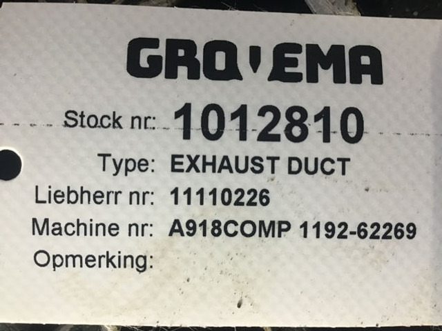 Liebherr Exhaust Duct - Tubo de escape: foto 4 Liebherr Exhaust Duct - Tubo de escape: foto 4