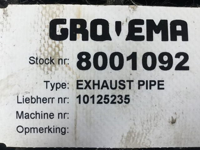 Liebherr Exhaust Pipe - Tubo de escape: foto 3 Liebherr Exhaust Pipe - Tubo de escape: foto 3