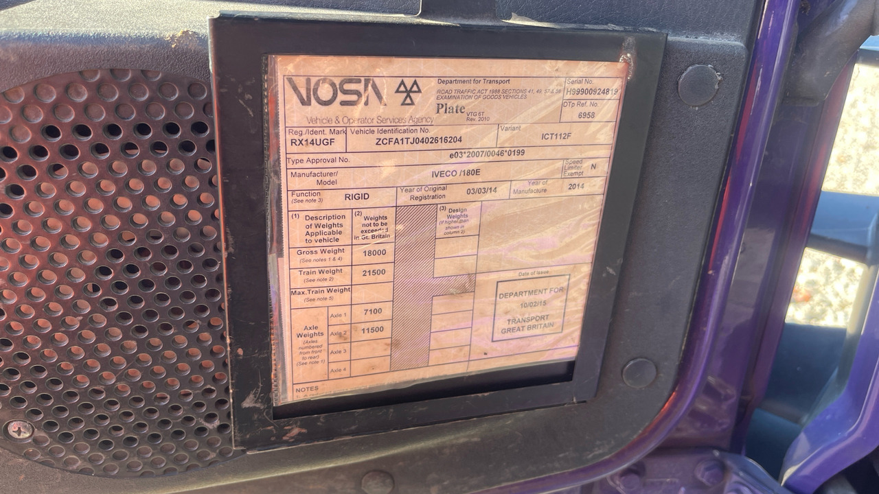 Camión caja abierta IVECO EUROCARGO 180E: foto 11 Camión caja abierta IVECO EUROCARGO 180E: foto 11