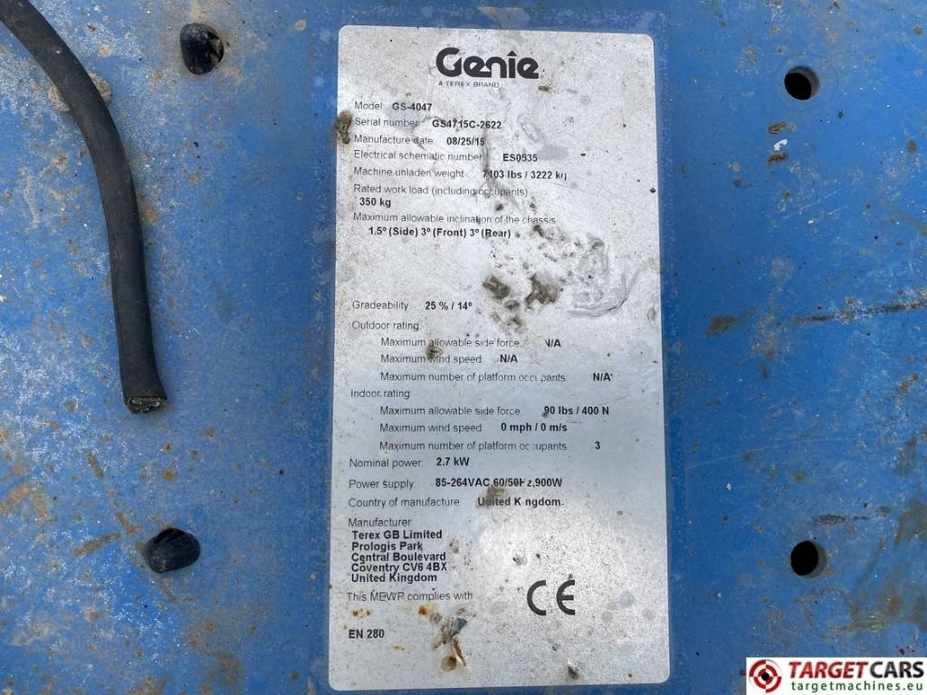 Leasing financiero de Genie GS-4047 Electric 4047 Scissor Work Lift 1389cm  leasing Genie GS-4047 Electric 4047 Scissor Work Lift 1389cm: foto 10