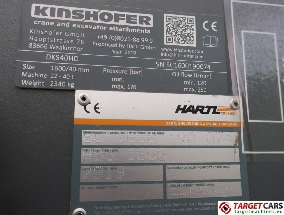 Cuchara para clasificación nuevo Hartl HBS 1600 Screening DKS40HD Bucket 160cm 22~40T NEW: foto 10