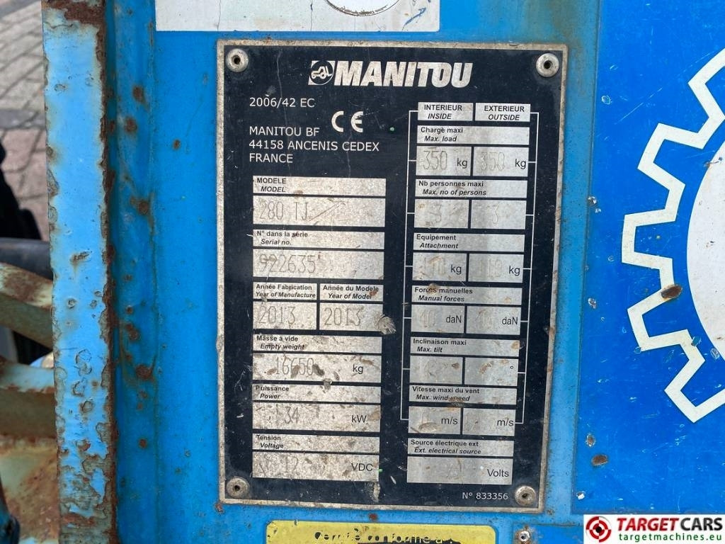 Plataforma telescopica Manitou 280TJ Telescopic 4x4x4 Diesel Boom WorkLift 2775cm: foto 10 Plataforma telescopica Manitou 280TJ Telescopic 4x4x4 Diesel Boom WorkLift 2775cm: foto 10