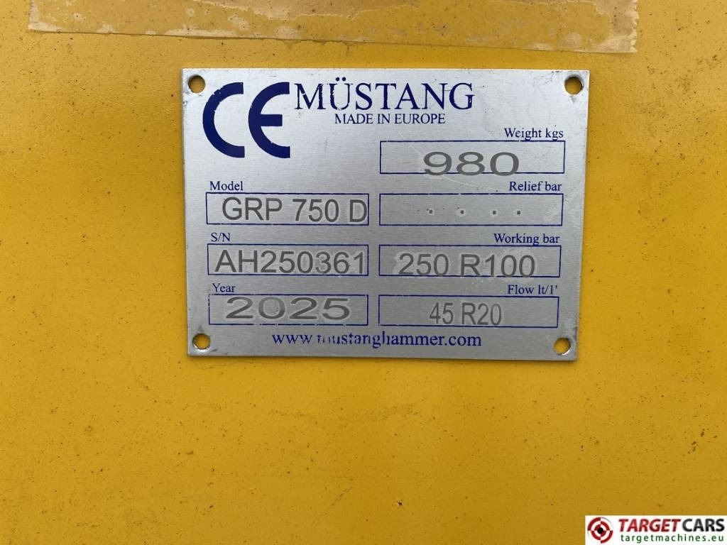 Pinza de manipulación para Maquinaria de construcción nuevo Mustang GRP750D Hydrauilic Rotation Sorting Grapple 7~16T: foto 10