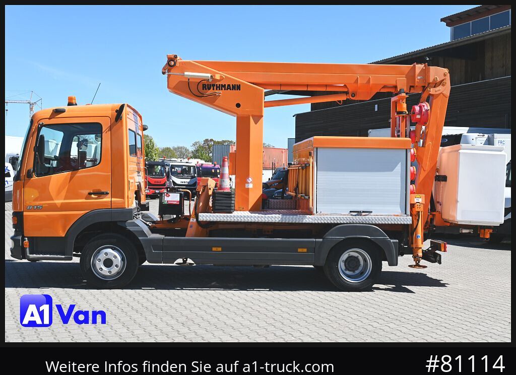 Camión con plataforma elevadora MERCEDES-BENZ Atego 815 Hubarbeitsbühne Ruthmann TK145, Klima: foto 12 Camión con plataforma elevadora MERCEDES-BENZ Atego 815 Hubarbeitsbühne Ruthmann TK145, Klima: foto 12