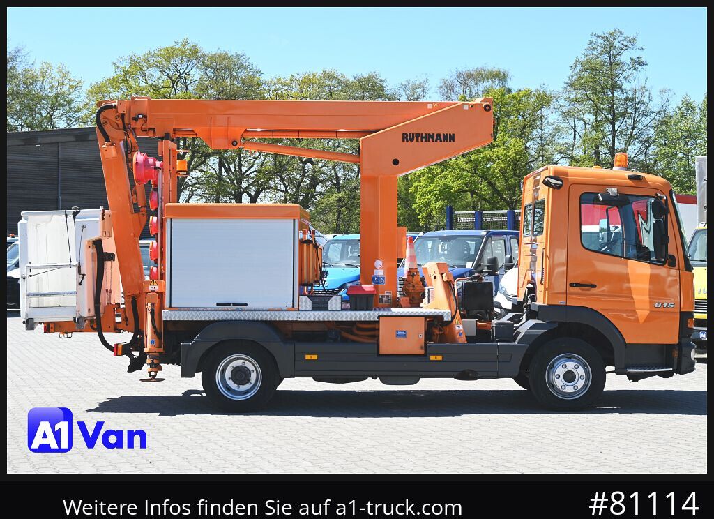 Camión con plataforma elevadora MERCEDES-BENZ Atego 815 Hubarbeitsbühne Ruthmann TK145, Klima: foto 8 Camión con plataforma elevadora MERCEDES-BENZ Atego 815 Hubarbeitsbühne Ruthmann TK145, Klima: foto 8