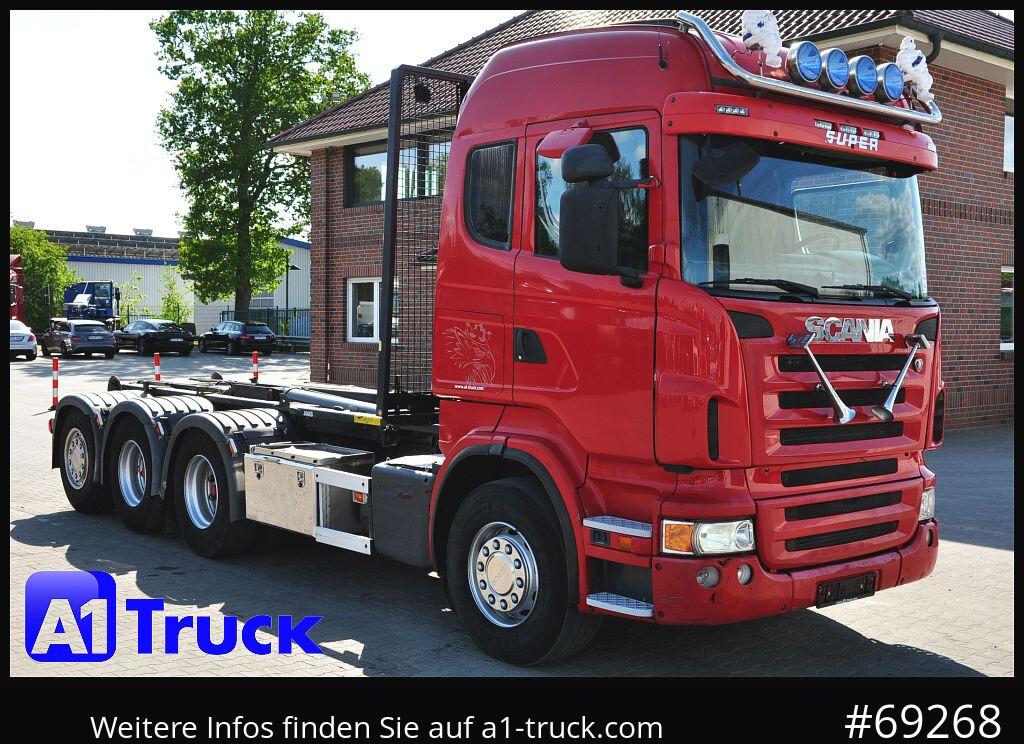 SCANIA R480, Abrollkipper Joab, 8x4, Lift-Lenkachse, - Multibasculante camión: foto 1 SCANIA R480, Abrollkipper Joab, 8x4, Lift-Lenkachse, - Multibasculante camión: foto 1
