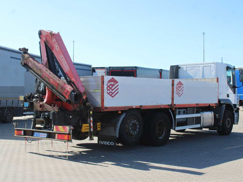 Iveco STRALIS 400, 6X2, EURO 3, HYDRAULIC ARM FASSI F110 - Camión caja abierta, Camión grúa: foto 4 Iveco STRALIS 400, 6X2, EURO 3, HYDRAULIC ARM FASSI F110 - Camión caja abierta, Camión grúa: foto 4