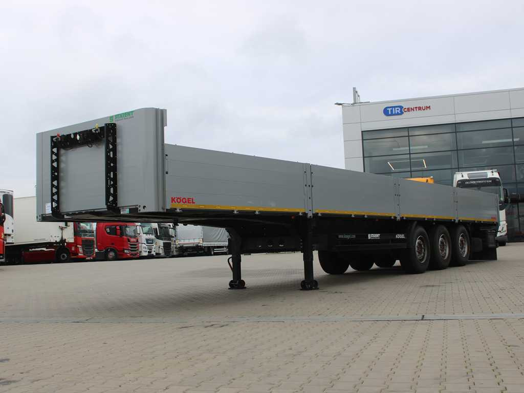 Kögel SF24, SIDEBOARDS, SAF, TIRES 80% - Semirremolque plataforma/ Caja abierta: foto 1 Kögel SF24, SIDEBOARDS, SAF, TIRES 80% - Semirremolque plataforma/ Caja abierta: foto 1
